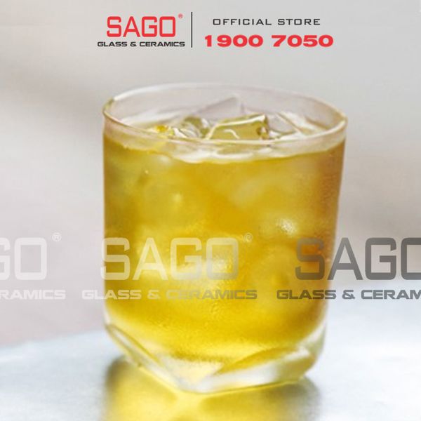  Union 359 - Ly Thủy Tinh Union Bottom Corner Rock Glass 225ml | Thủy Tinh Cao Cấp Nhập Khẩu Thái Lan 