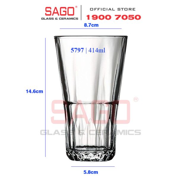  LIBBEY 15797 - Ly Thủy Tinh Libbey Brooklyn Beverage 414ml | Thủy Tinh Cao Cấp 