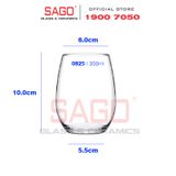 Pasabahce 420825 - Ly Thủy Tinh Pasabahce Amber White Wine Glass 350ml | Nhập Khẩu Thổ Nhĩ Kỳ 