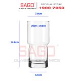  LIBBEY 12039 - Ly Thủy Tinh Cao Cấp Libbey Duratuff Newton Beverage 355ml | Nhập Khẩu USA 