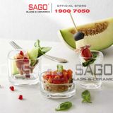  Ocean P03720 - Ly Thủy Tinh Ocean Verrine Shallow Bowl Glass 3'' | Nhập Khẩu Thái Lan 