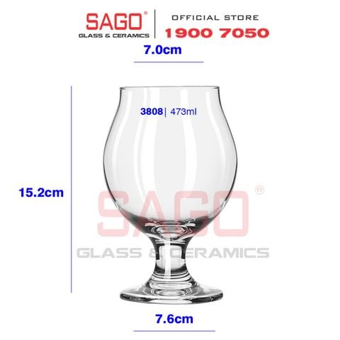  LIBBEY 3808 - Ly Thủy Tinh Libbey Belgian Beer 473ml | Nhập Khẩu E.U 