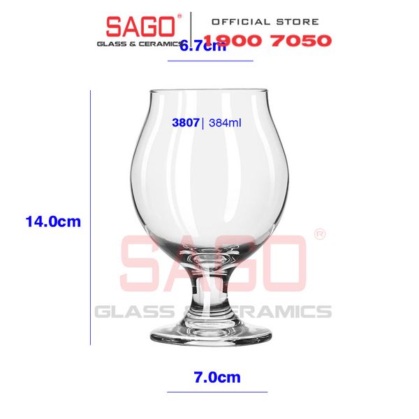  LIBBEY 3807 - Ly Thủy Tinh Libbey Belgian Beer 384ml | Nhập Khẩu E.U 