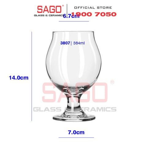  LIBBEY 3807 - Ly Thủy Tinh Libbey Belgian Beer 384ml | Nhập Khẩu E.U 