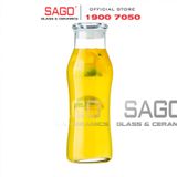  LIBBEY 701 - Bình Nước Thủy Tinh Libbey Trend Swerve Bottle With Lid 565ml | Thủy Tinh Cao Cấp 