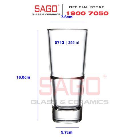  LIBBEY 15713 - Ly thủy tinh Cường Lực Libbey Endeavor Beverage ( DuraTuff ) 355ml | Thủy Tinh Cao Cấp 