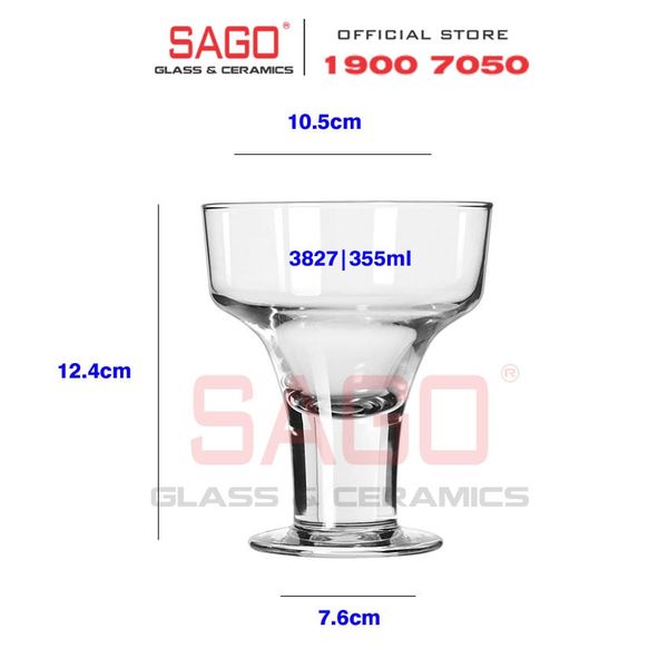  LIBBEY 3827 - Ly Thủy Tinh Libbey Catalina Margarita 355ml | Nhập Khẩu USA 