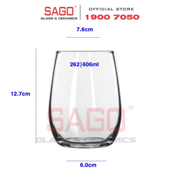  LIBBEY 262 - Ly Thủy Tinh Libbey Stemless Wine 606ml | Nhập Khẩu E.U 