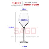  LIBBEY 9422 - Ly Thủy Tinh Libbey Rivere Wine 13 Oz 384ml | Nhập Khẩu USA 