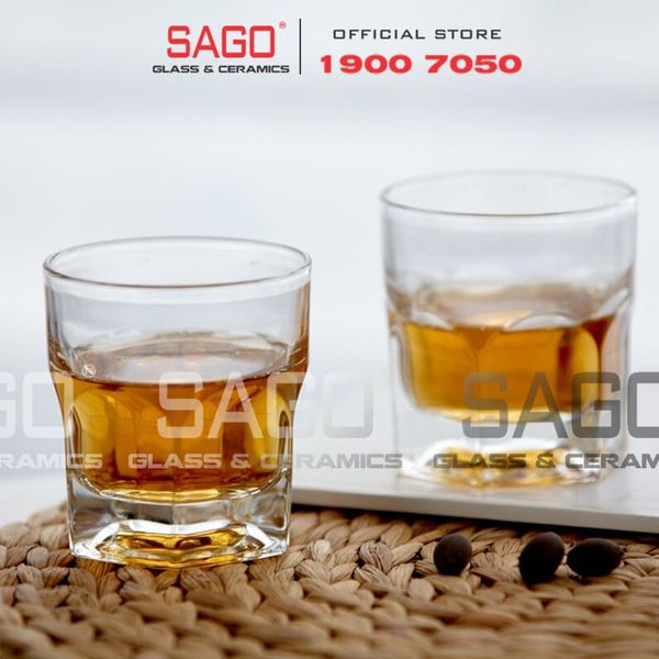  Deli Y5170-2 - Ly Thủy Tinh Deli Trà Đá Centra Rocks 300ml | Thủy Tinh Cao Cấp 