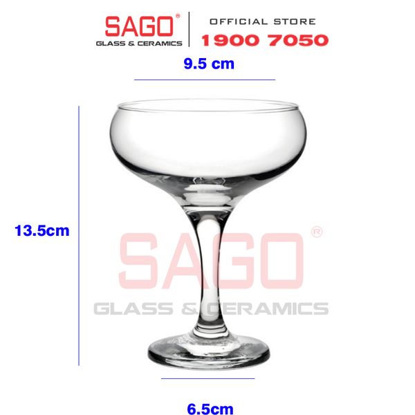  Pasabahce 44136 - Ly Thủy Tinh Pasabahce Capri Bistro Coupe Glass 270ml | Nhập Khẩu Thổ Nhĩ Kỳ 