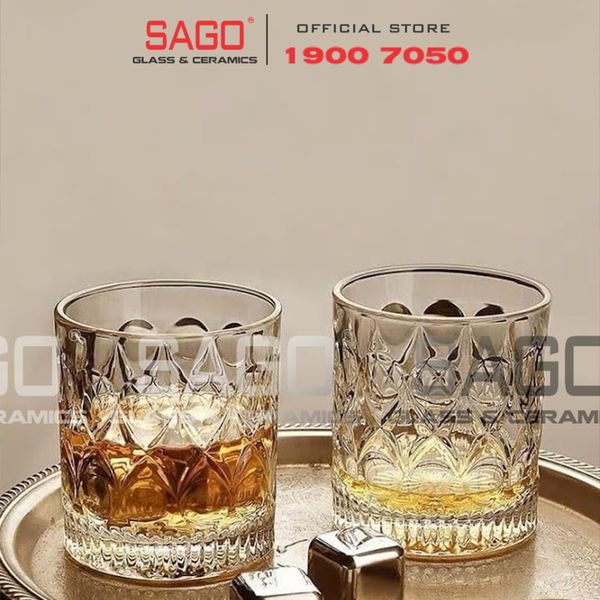  Deli DSKB011 - Ly Thủy Tinh Deli Whisky 340ml | Thủy Tinh Cao Cấp 