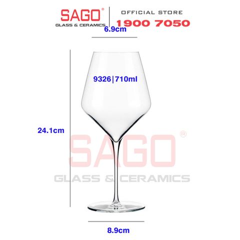  LIBBEY 9326 - Ly Thủy Tinh Libbey Prism 24 Oz Wine 710ml | Nhập Khẩu USA 
