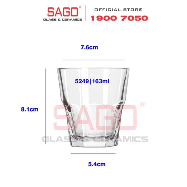  LIBBEY 15249 - Ly Thủy Tinh Cường Lực Libbey Gibraltar Rocks DuraTuff 163ml | Thủy Tinh Cao Cấp 