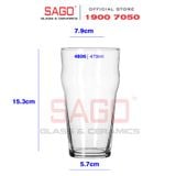  LIBBEY 4806 - Ly thủy tinh Libbey English Pub glass 473ml | Thủy Tinh Cao Cấp 