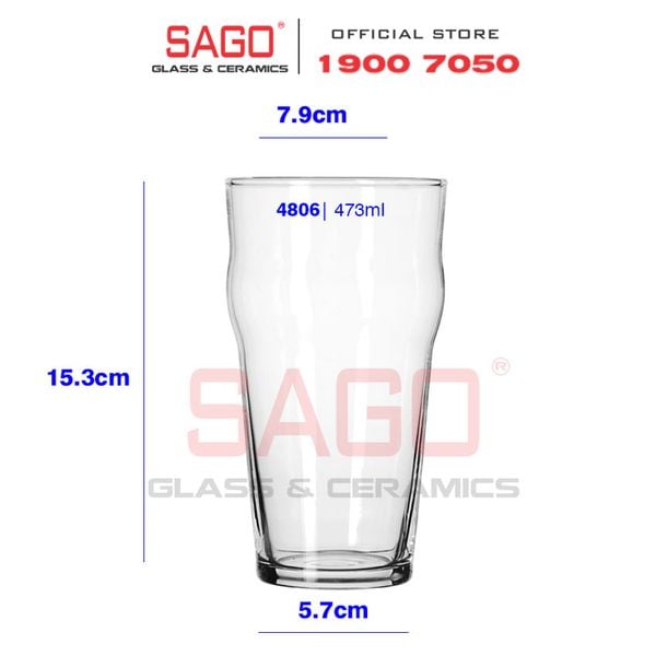  LIBBEY 4806 - Ly thủy tinh Libbey English Pub glass 473ml | Thủy Tinh Cao Cấp 