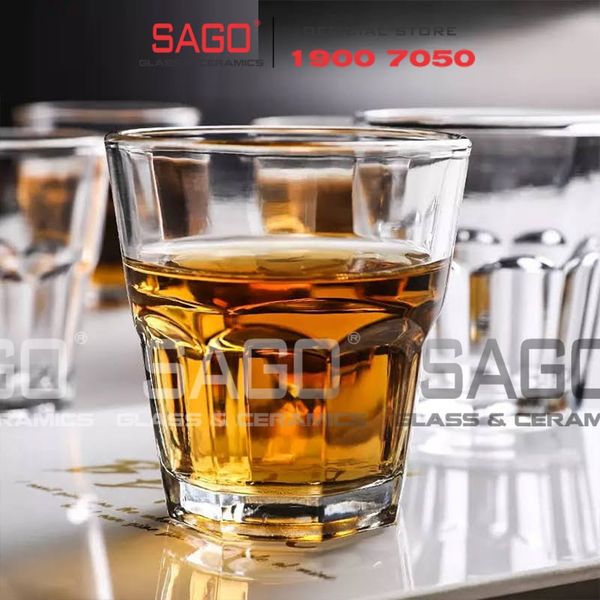  Deli Y5012 - Ly Thủy Tinh  Deli Central Rock 205ml | Thủy Tinh Cao Cấp 