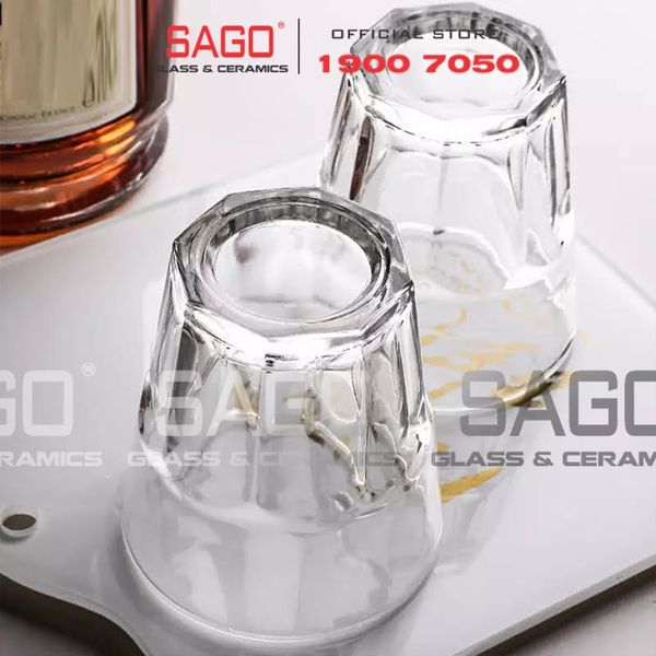  Deli Y5012 - Ly Thủy Tinh  Deli Central Rock 205ml | Thủy Tinh Cao Cấp 