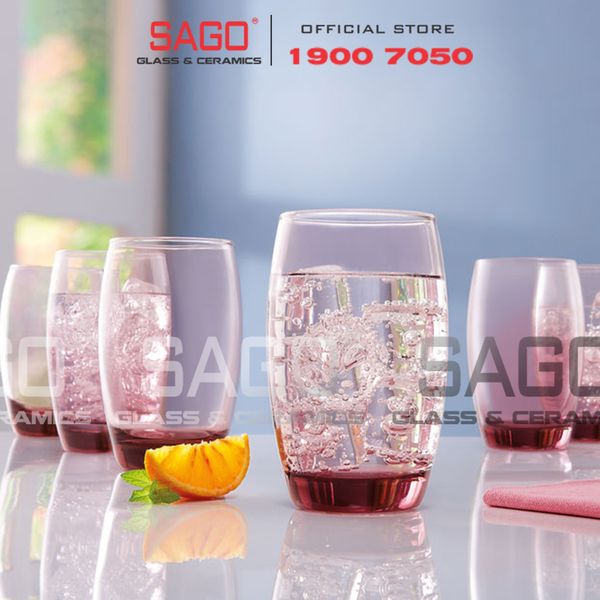  Luminarc J5385 - Ly Thủy Tinh Luminarc Salto Ice Pink 350ml | Thủy Tinh Cao Cấp 