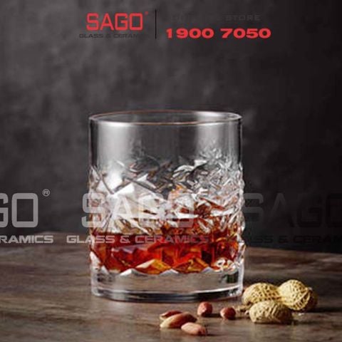  Luigi Bormioli 12346/02 - Ly thủy tinh Pha Lê Luigi Bormioli Tumbler Textures DOF Crystal Glasses 380ml | Nhập Khẩu Italy 