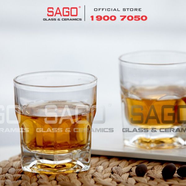  Deli Y5170-2 - Ly Thủy Tinh Deli Trà Đá Centra Rocks 300ml | Thủy Tinh Cao Cấp 