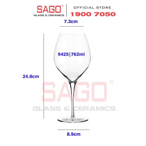  LIBBEY 9425 - Ly Thủy Tinh Libbey Rivere Wine 762ml | Nhập Khẩu USA 