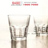  Deli Y5012 - Ly Thủy Tinh  Deli Central Rock 205ml | Thủy Tinh Cao Cấp 