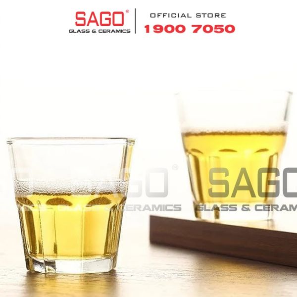  Deli Y5012 - Ly Thủy Tinh  Deli Central Rock 205ml | Thủy Tinh Cao Cấp 