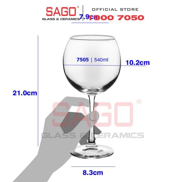  LIBBEY 7505 - Ly Thủy Tinh Libbey Vina Balloon 540ml | Nhập Khẩu E.U 