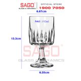  LIBBEY 15463 - Ly thủy tinh Cao Cấp Libbey Winchester Duratuff Win 192ml | Nhập Khẩu USA 