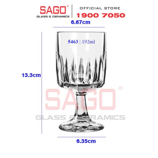  LIBBEY 15463 - Ly thủy tinh Cao Cấp Libbey Winchester Duratuff Win 192ml | Nhập Khẩu USA 