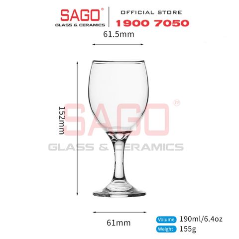  Ly Thủy Tinh Deli Apple Green Glassic Liqueur Glass 190ml | DELI GL2004 ,Thủy Tinh Cao Cấp 