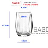  Deli JS5139-2 - Ly Thủy Tinh Deli Linka Glass 380ml | Thủy Tinh Cao Cấp 