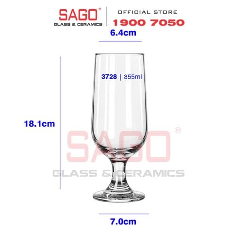  LIBBEY 3728 - Ly thủy tinh Libbey Embassy Beer 355ml | Thủy Tinh Cao Cấp 