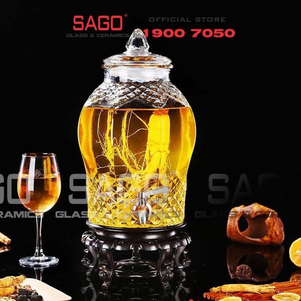  BKC 8833-3L- Bình Thủy Tinh Kim Cương 3.0 Lít | Tùy Chọn Có hoặc không vòi 