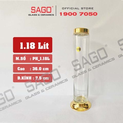  PH 1.18 - Binh Sâm Trụ Phú Hòa 1.18 Lít | Bình Sâm Cao Cấp Việt Nam 