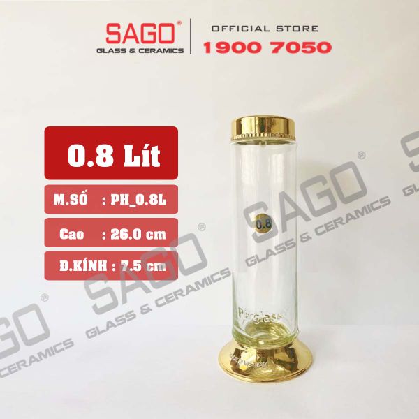  PH 0.8 - Binh Sâm Trụ Phú Hòa 0.8 Lít | Bình Sâm Cao Cấp Việt Nam 