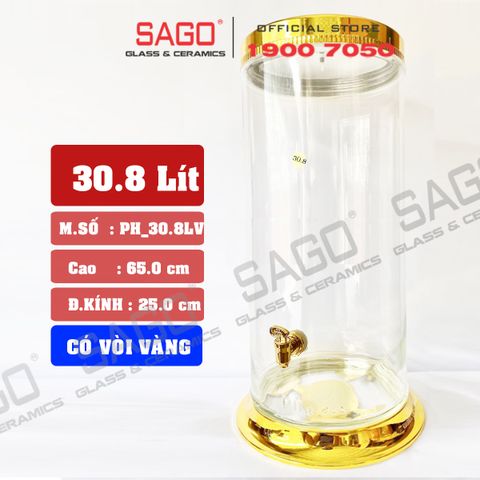  PH 30.8 - Binh Sâm Trụ Phú Hòa 30.8 Lít | Bình Sâm Cao Cấp Việt Nam 