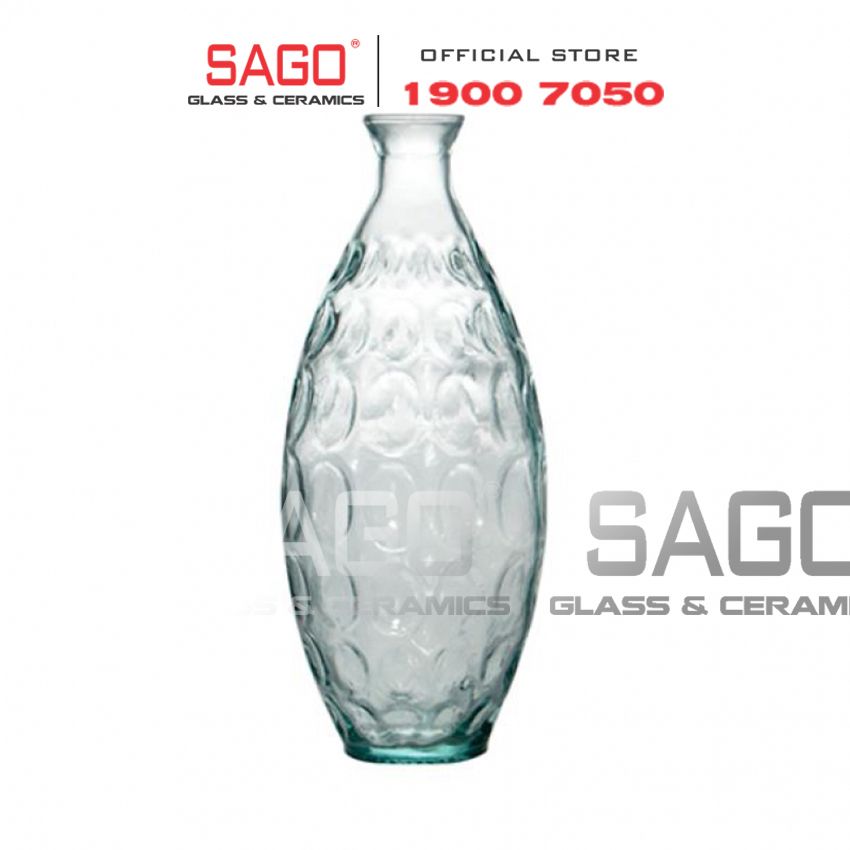  VSM V5594 - Bình Hoa Thủy Tinh Tái Chế Vidrios San Miguel JARRON DUNE Cao 31cm | Nhập Khẩu Tây Ban Nha 