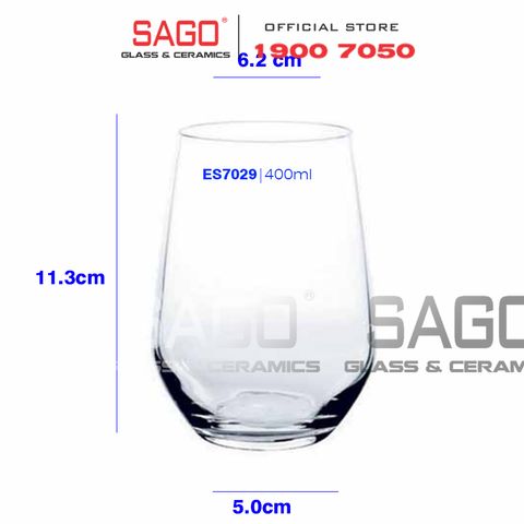  Deli ES7029 - Ly Thủy Tinh Deli Tumber Hi Ball 400ml | Thủy Tinh Cao Cấp 