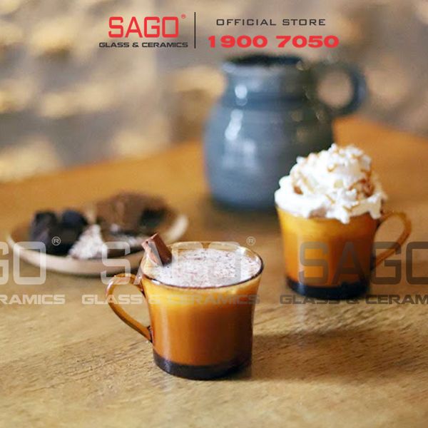  DURALEX D9006DG - Bộ Tách Thủy Tinh Cường Lực Duralex Lys Amber Espresso Mug Glass 180ml | Nhập Khẩu Pháp 