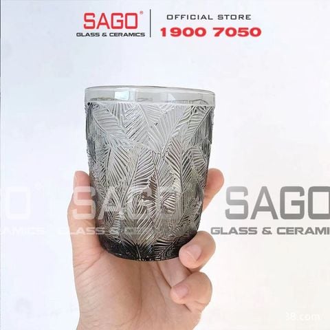  DELI DSKB164-1H - Ly Thủy Tinh Deli Summer Forest Grey Rock Glass 300ml | Thủy Tinh Cao Cấp 