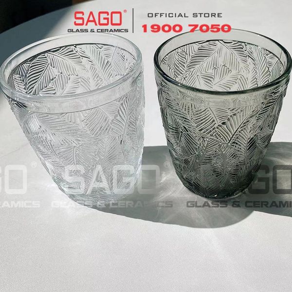  DELI DSKB164-1H - Ly Thủy Tinh Deli Summer Forest Grey Rock Glass 300ml | Thủy Tinh Cao Cấp 