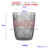  DELI DSKB164-1H - Ly Thủy Tinh Deli Summer Forest Grey Rock Glass 300ml | Thủy Tinh Cao Cấp 