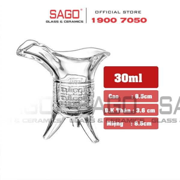  Ly Thủy Tinh Đế Vương Shot Glass | Tùy Chọn Dung Tích , Thủy Tinh Cao Cấp 