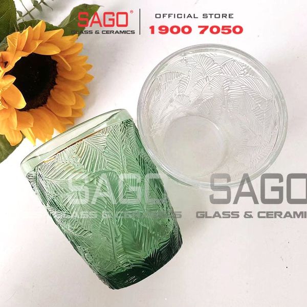  DELI DSKB164-1H - Ly Thủy Tinh Deli Summer Forest Grey Rock Glass 300ml | Thủy Tinh Cao Cấp 