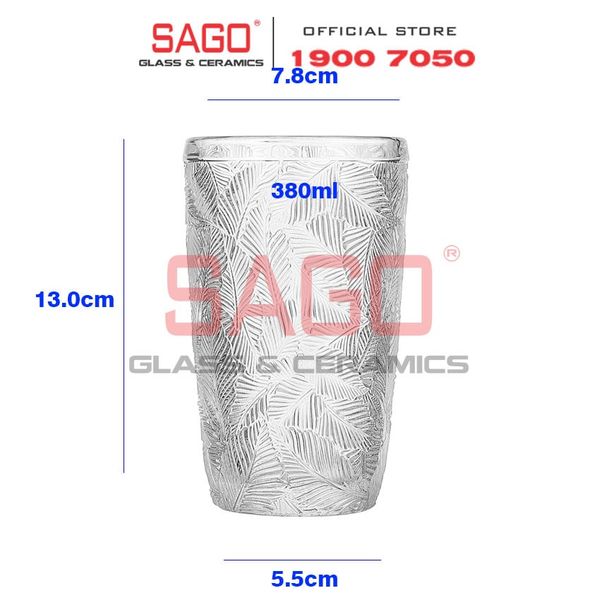  DELI DSKB164-2 - Ly Thủy Tinh Deli Summer Forest Hight Ball Glass 380ml | Thủy Tinh Cao Cấp 