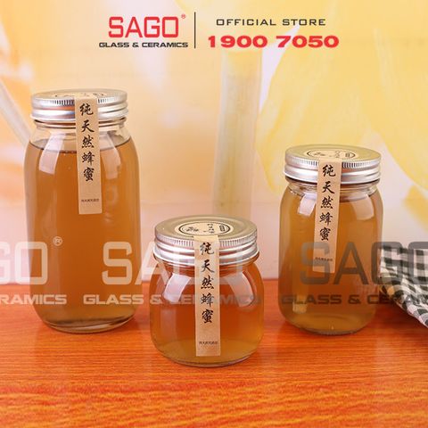  Hũ Thủy Tinh Tròn Nắp Nhôm | Tùy Chọn Dung Tích 