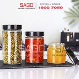  Hũ Thủy Tinh Tròn Trụ Cao Nắp Thiết Dày | Tùy Chọn Dung Tích 