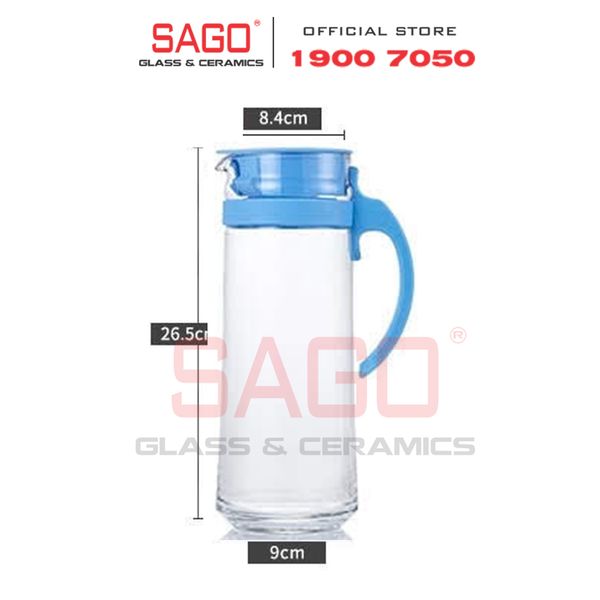  Ocean V18344 - Bình Nước Thủy Tinh Ocean Patio Pitcher 1300ml | Nhập Khẩu Thái Lan 